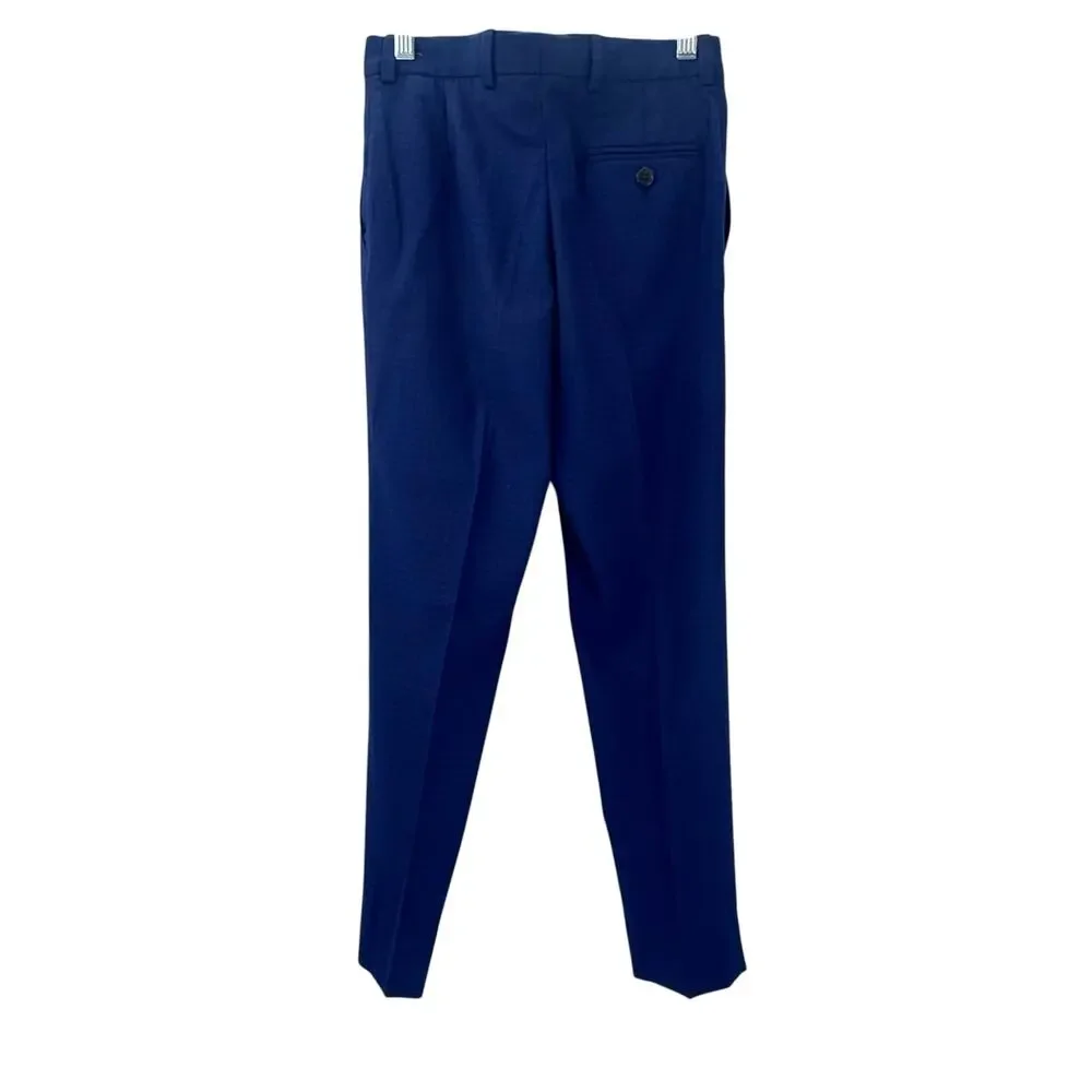 Lauren Ralph Lauren Boy's Plaid UltraFlex Classic Fit Dress Pants Navy Size 10R